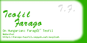 teofil farago business card